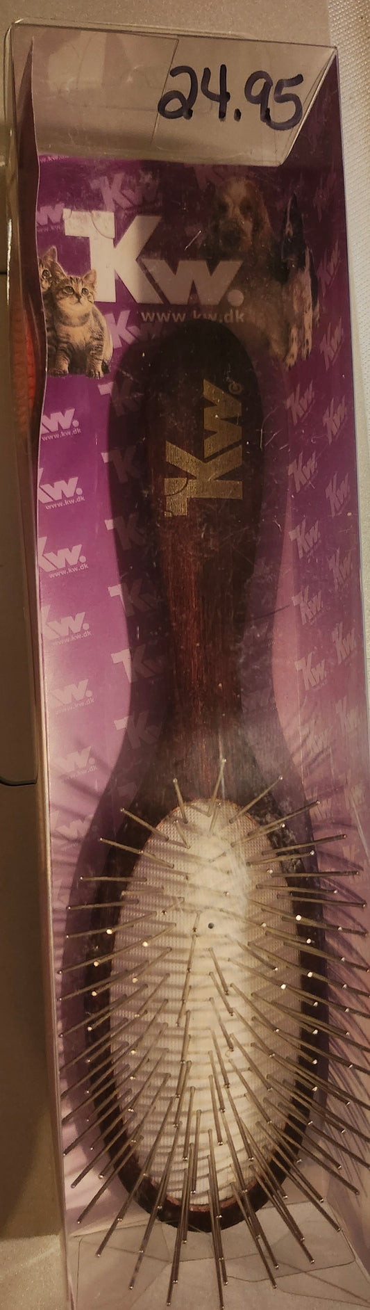 KW wooden handle pin brush
