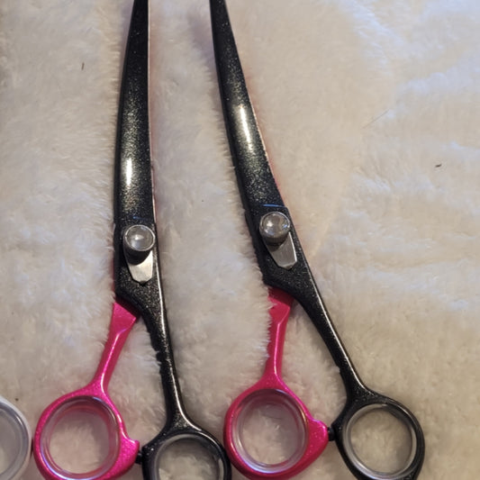 Shears, SUPER CURVED Pink 7.5”